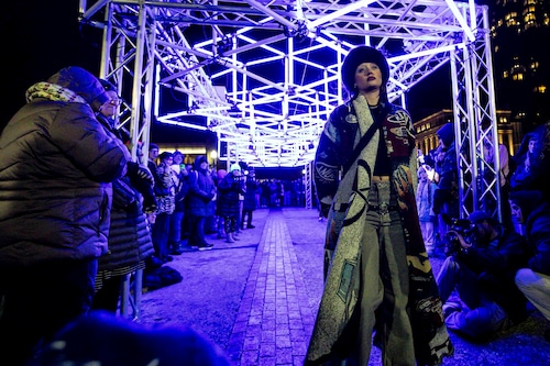 Purely Michigan: Models stun in winter designs at outdoor runway show